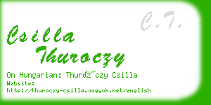 csilla thuroczy business card